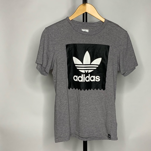 adidas Tops - Adidas Grey Logo Graphic T-Shirt